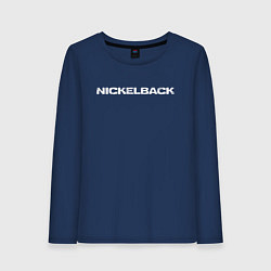 Лонгслив хлопковый женский Nickelback, цвет: тёмно-синий