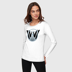 Лонгслив хлопковый женский Westworld, цвет: белый — фото 2