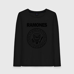 Лонгслив хлопковый женский RAMONES, цвет: черный