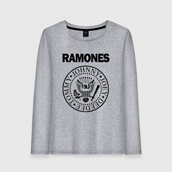 Лонгслив хлопковый женский RAMONES, цвет: меланж