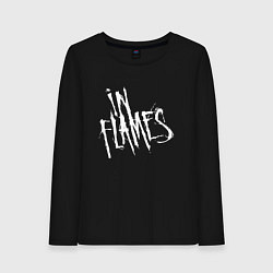 Лонгслив хлопковый женский In Flames, цвет: черный