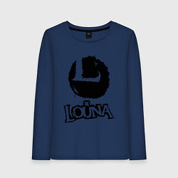 Лонгслив хлопковый женский Louna, цвет: тёмно-синий