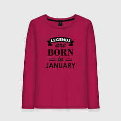 Женский лонгслив Legends are born in january