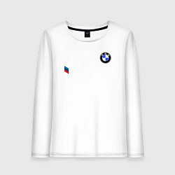 Лонгслив хлопковый женский BMW M PERFORMANCE 2020, цвет: белый