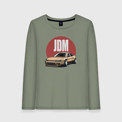 Лонгслив хлопковый женский JDM, цвет: авокадо