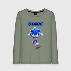 Лонгслив хлопковый женский SONIC, цвет: авокадо