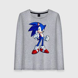 Лонгслив хлопковый женский SONIC, цвет: меланж