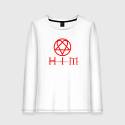 Женский лонгслив HIM LOGO RED