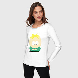 Лонгслив хлопковый женский South Park Баттерс, цвет: белый — фото 2