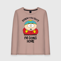 Лонгслив хлопковый женский South Park, Эрик Картман, цвет: пыльно-розовый
