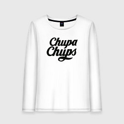 Лонгслив хлопковый женский Chupa-Chups Logo, цвет: белый