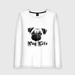 Женский лонгслив Pug life