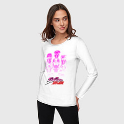 Лонгслив хлопковый женский JOJOS BIZARRE ADVENTURE, цвет: белый — фото 2
