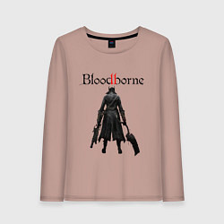 Лонгслив хлопковый женский Bloodborne, цвет: пыльно-розовый