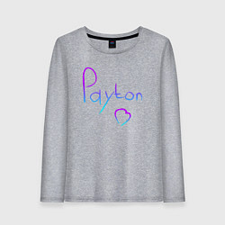 Лонгслив хлопковый женский PAYTON LOVE, цвет: меланж