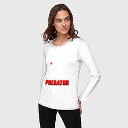 Лонгслив хлопковый женский PREDATOR: HUNTING GROUNDS, цвет: белый — фото 2