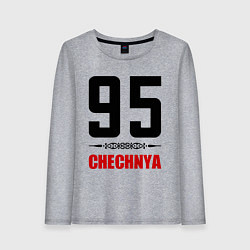 Лонгслив хлопковый женский 95 Chechnya, цвет: меланж