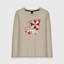 Лонгслив хлопковый женский Umbrella, цвет: миндальный