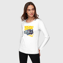 Лонгслив хлопковый женский Back to the Future, цвет: белый — фото 2