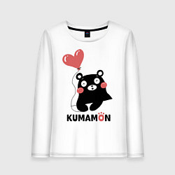 Лонгслив хлопковый женский Kumamon, цвет: белый