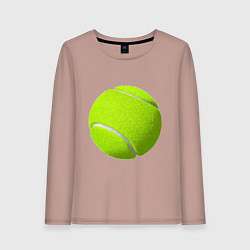 Лонгслив хлопковый женский Теннис, цвет: пыльно-розовый