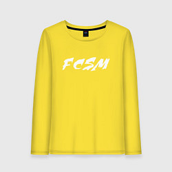 Лонгслив хлопковый женский FCSM, цвет: желтый