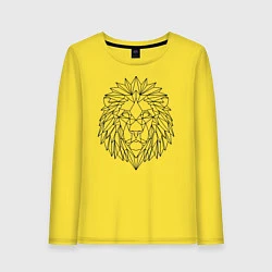 Лонгслив хлопковый женский Геометрический Лев, цвет: желтый