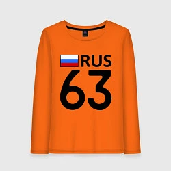 Лонгслив хлопковый женский RUS 63, цвет: оранжевый