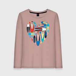 Женский лонгслив Sup serfing love