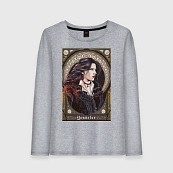 Лонгслив хлопковый женский The Witcher, Yennefer, цвет: меланж