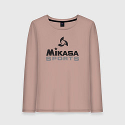 Лонгслив хлопковый женский MIKASA SPORTS, цвет: пыльно-розовый