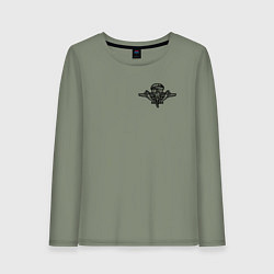 Лонгслив хлопковый женский ВДВ, цвет: авокадо