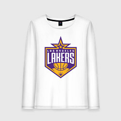 Лонгслив хлопковый женский Los Angeles Lakers, цвет: белый
