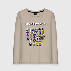 Лонгслив хлопковый женский UNDERTALE, цвет: миндальный