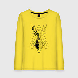 Женский лонгслив Polygonal deer