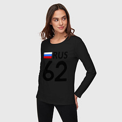 Лонгслив хлопковый женский RUS 62, цвет: черный — фото 2