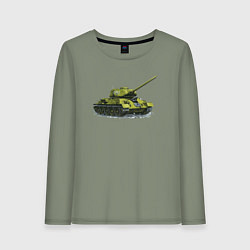 Лонгслив хлопковый женский Т-34, цвет: авокадо