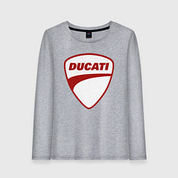 Женский лонгслив Ducati Logo Дукати Лого Z