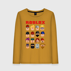 Лонгслив хлопковый женский ROBLOX, цвет: горчичный