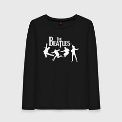 Лонгслив хлопковый женский The Beatles, цвет: черный