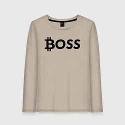 Женский лонгслив БИТКОИН ДЕД BITCOIN BOSS