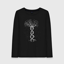 Женский лонгслив ДНК Дерево DNA Tree