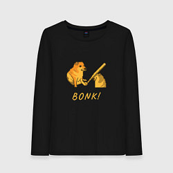 Женский лонгслив Doge Bonk go to horny jail