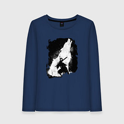 Лонгслив хлопковый женский DARK SOULS ТЁМНЫЕ ДУШИ, цвет: тёмно-синий