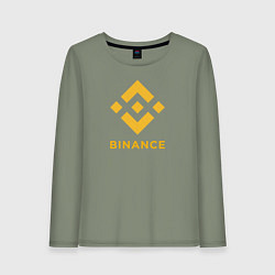 Женский лонгслив BINANCE БИНАНС БИРЖА