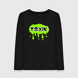 Лонгслив хлопковый женский Токсик toxik, цвет: черный