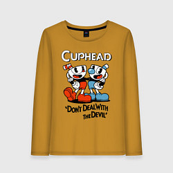 Женский лонгслив Cuphead, Dont deal with devil