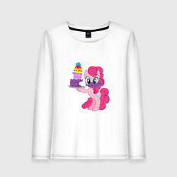 Лонгслив хлопковый женский My Little Pony Pinkie Pie, цвет: белый