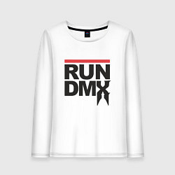 Лонгслив хлопковый женский RUN DMX, цвет: белый