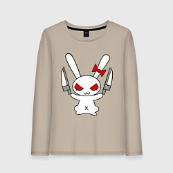 Женский лонгслив Зайка с ножами